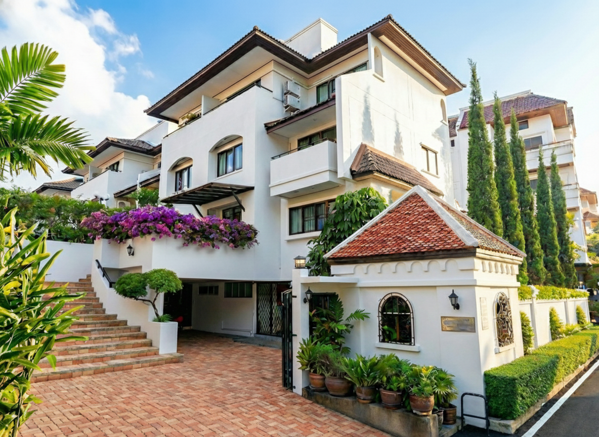 รีโนเวทบิวท์อินตกแต่งภายใน Lotus Point Elegant Townhouse